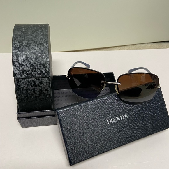 Prada sunglasses. Brown blue. 60 x 17 - Picture 1 of 7